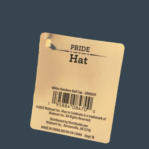 Pride Rainbow Ball Cap White Rainbow Brim LGBTQ Gay Pride - Picture 8 of 8